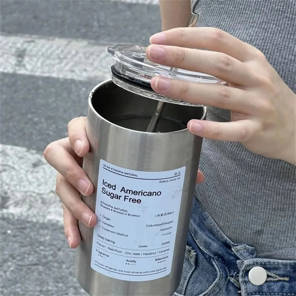 600ml Insulated Thermos Cup | 304 Stainless Steel Coffee Mug Insulated Thermos Bottle Oasis Select