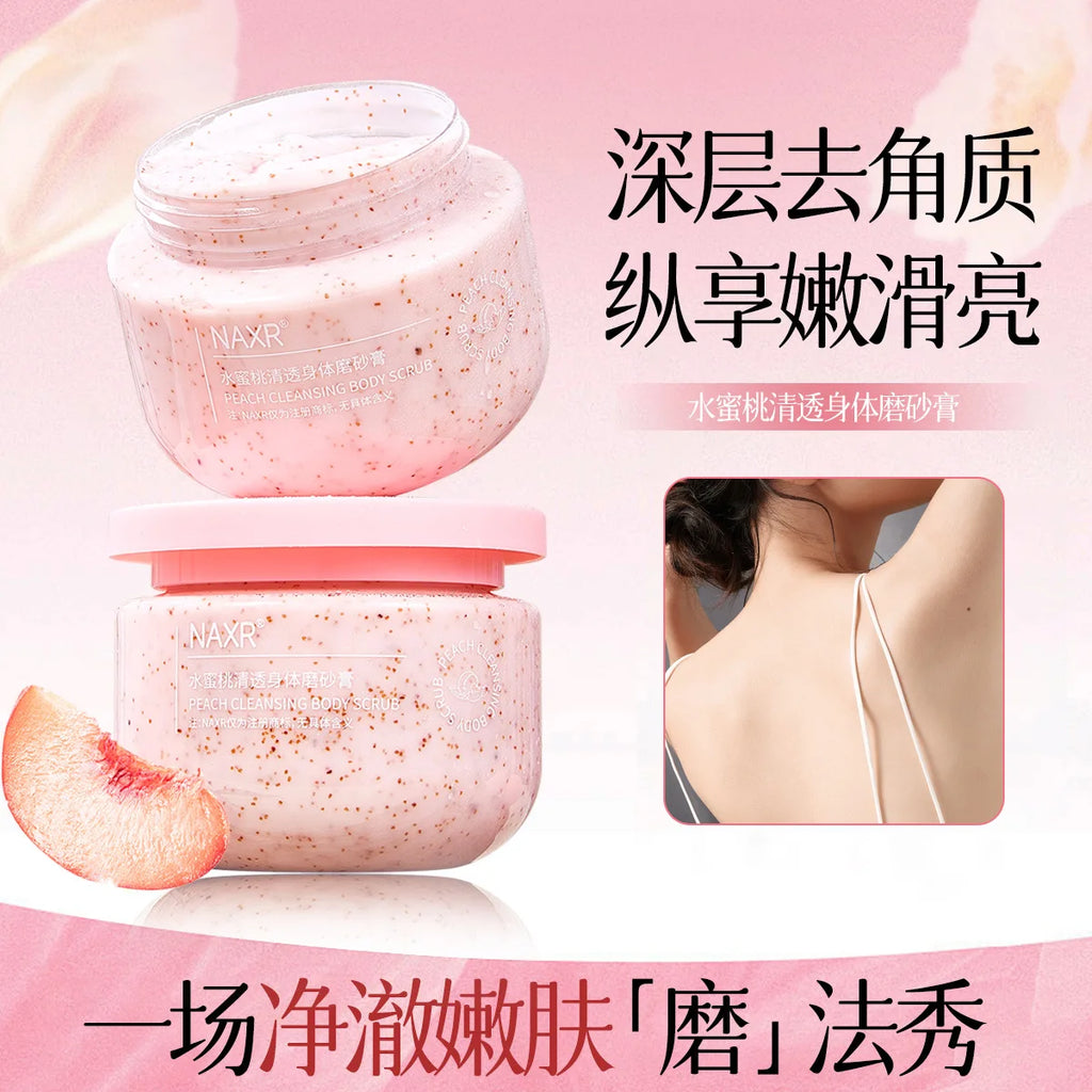 Sweet Peach Cream Body Scrub Ice Cream Pomegranate Seed Scrub Deep Cleansing Skin 250g Exfoliate Skin Cells Oasis Select