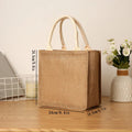 New linen tote bag large capacity jute tote bag imitation linen shopping bag travel organizer bag Oasis Select B
