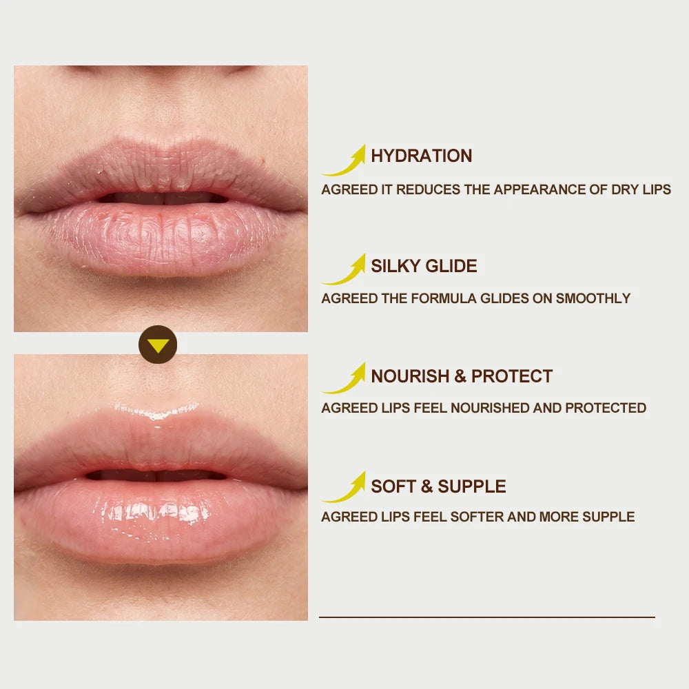 Caramel Banana Lip Balm & Lip Gloss, Rich Hydration Nourishing Lip Glaze Soften Dry Lips Daily Makeup Women Long Wear Comfort Oasis Select
