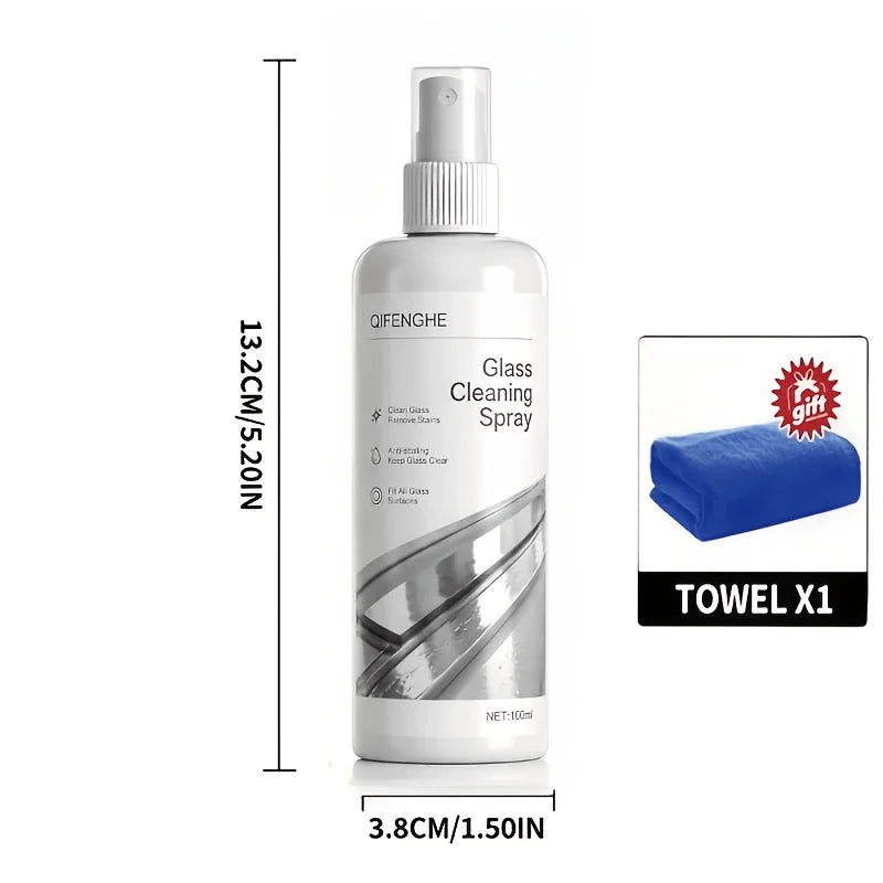 QIFENGHE Glass Cleaner Spray – Mirror, Shower & Tile Glass Cleaner Spray Oasis Select Other