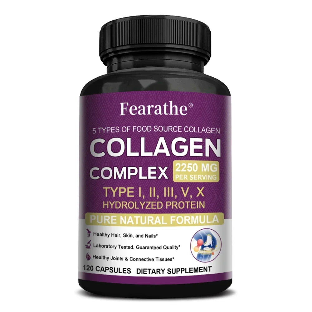 Multi-Collagen Capsules Types I II III V X – Skin, Hair & Nails