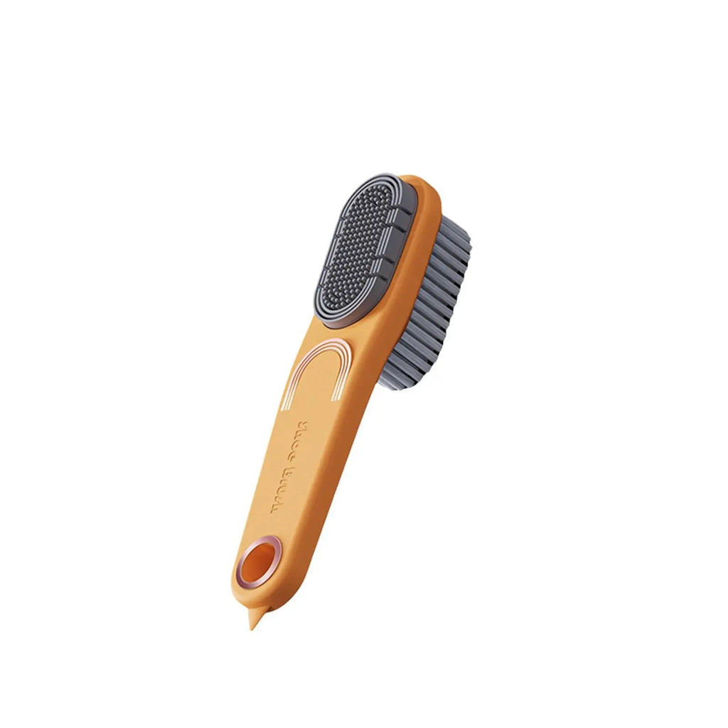 Double-sided Rubber Shoe Brush Soft Bristles Clothes Shoe Brushes Care Specialized Brush Waterproof Dirt Removal Cleaning Tool Oasis Select Yellow