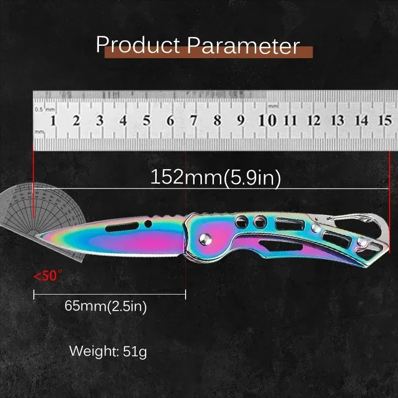 3/6pcs Folding Pocket Knife Stainless Steel Survival Hunting Camping Fishing Portable Fruit Knife Carrying Key Outdoor Tools Oasis Select