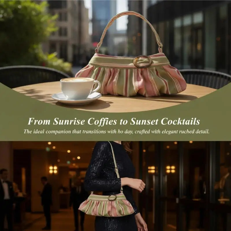 Women Sweet Y2k Simple Handbags Luxury Design Striped Leopard Shoulder Bags Contrast Color Fashion Vintage Underarm Bag Oasis Select
