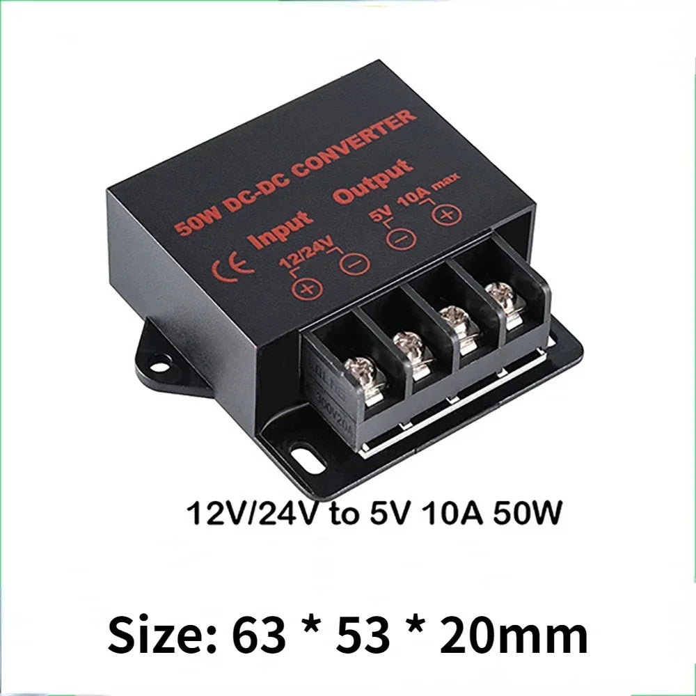 12V/24V to 5V 12V to 5V 24V to 5V 5A 10A 15A DC DC Converter Regulator Car Step Down Reducer CE Certificated Step-down module Oasis Select 12V 24V TO 5V 10A