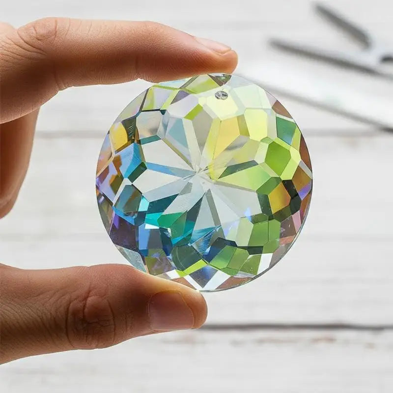 1/2/5PCS 30mm Clear Crystal Glass Prism Hanging Rainbow Maker Suncatcher Home Decoration Oasis Select