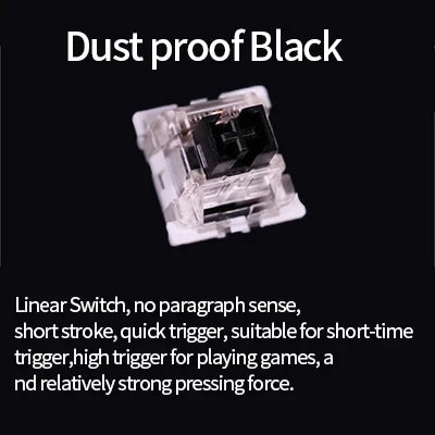 70/30/30pcs Dustproof Switch For Mechanical Keyboard Shaft Switch Gamer Keyboard Axis Clicky Linear Tactile Silent Switches Oasis Select 70PCS Dustproof Black