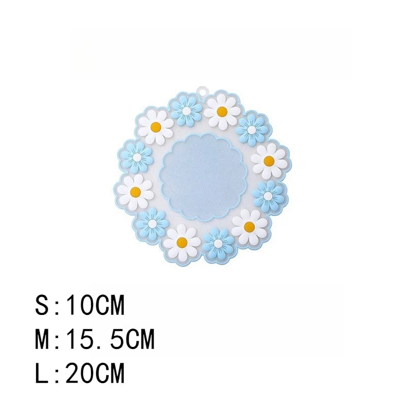 1 set Flower Silicone Heat Insulation Mat Daisy Coaster Pot Bowl Plate Pad High Temperature Resistant Non Slip Table Placemat Oasis Select