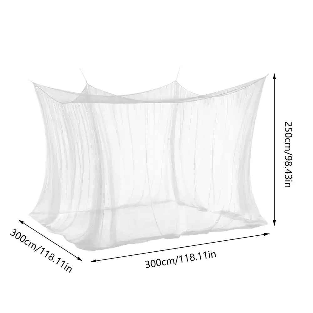 Mosquito Nets Portable Palace Four Door Double Size Home Beds Prevent Insect Outdoor Square Grace White Canopy Net Patio Netting Oasis Select White