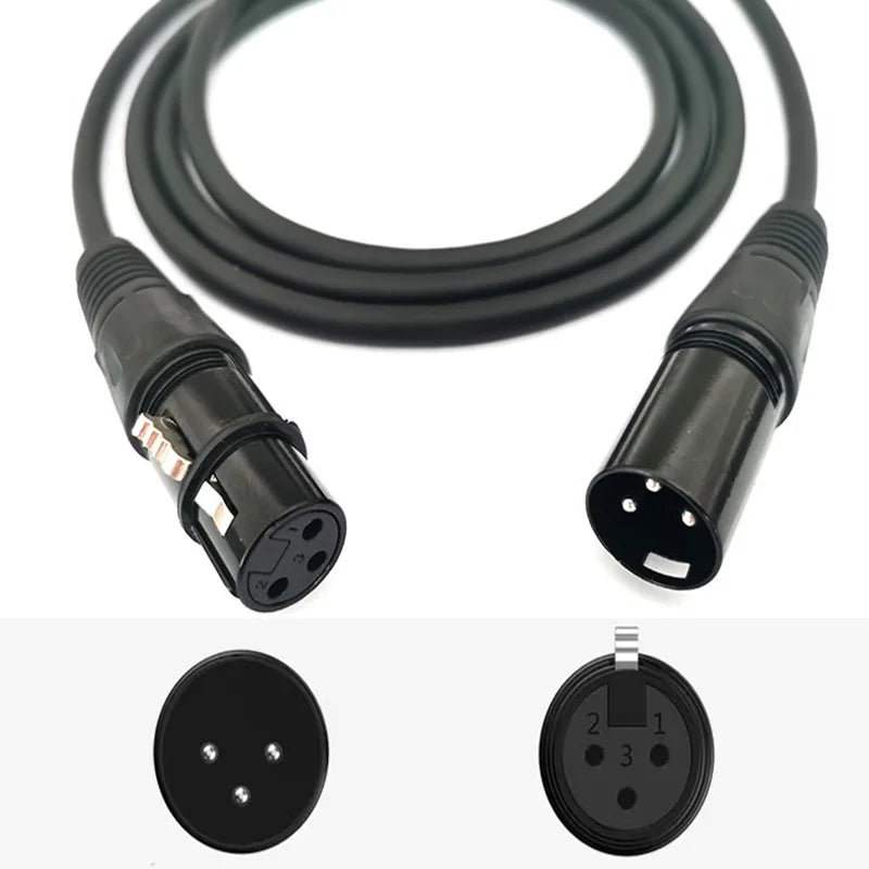 1m 2m 3m 3pin XLR Cable Male to Female XLR Audio Cable Male to Male Mixer Sound Concle Microphone Professional Extension Cable Oasis Select