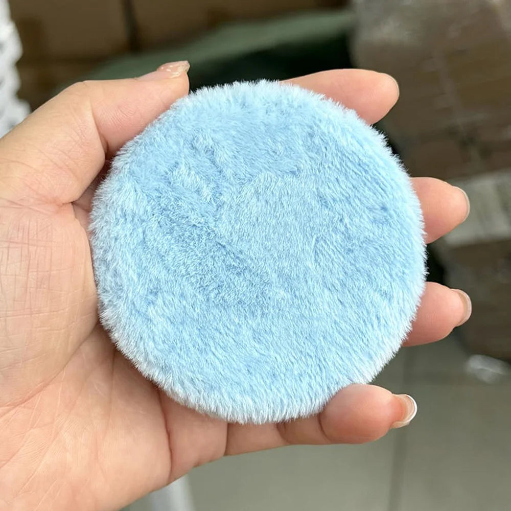 Fluffy Plush Compact Mirror – Dual-Sided Portable Folding