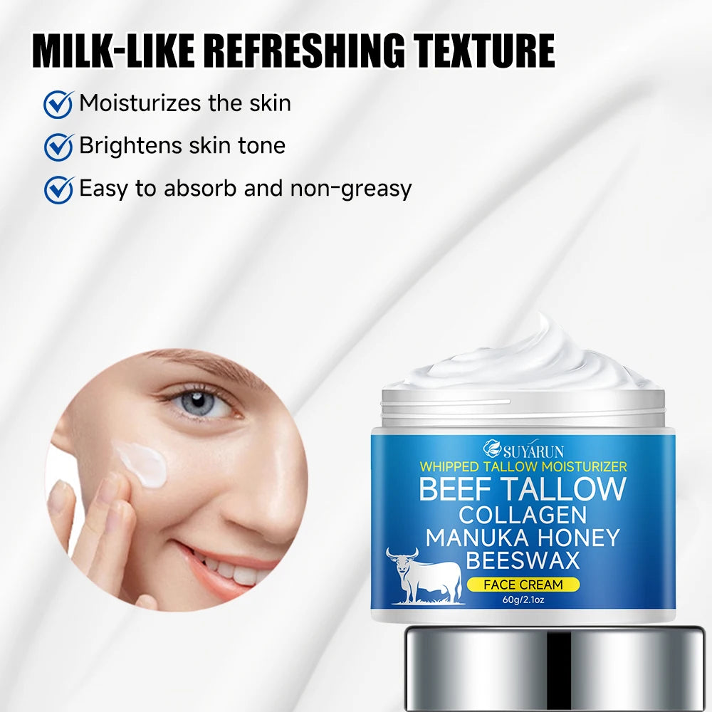 SUYARUN Tallow Face Cream | Olive Oil & Honey Moisturizer