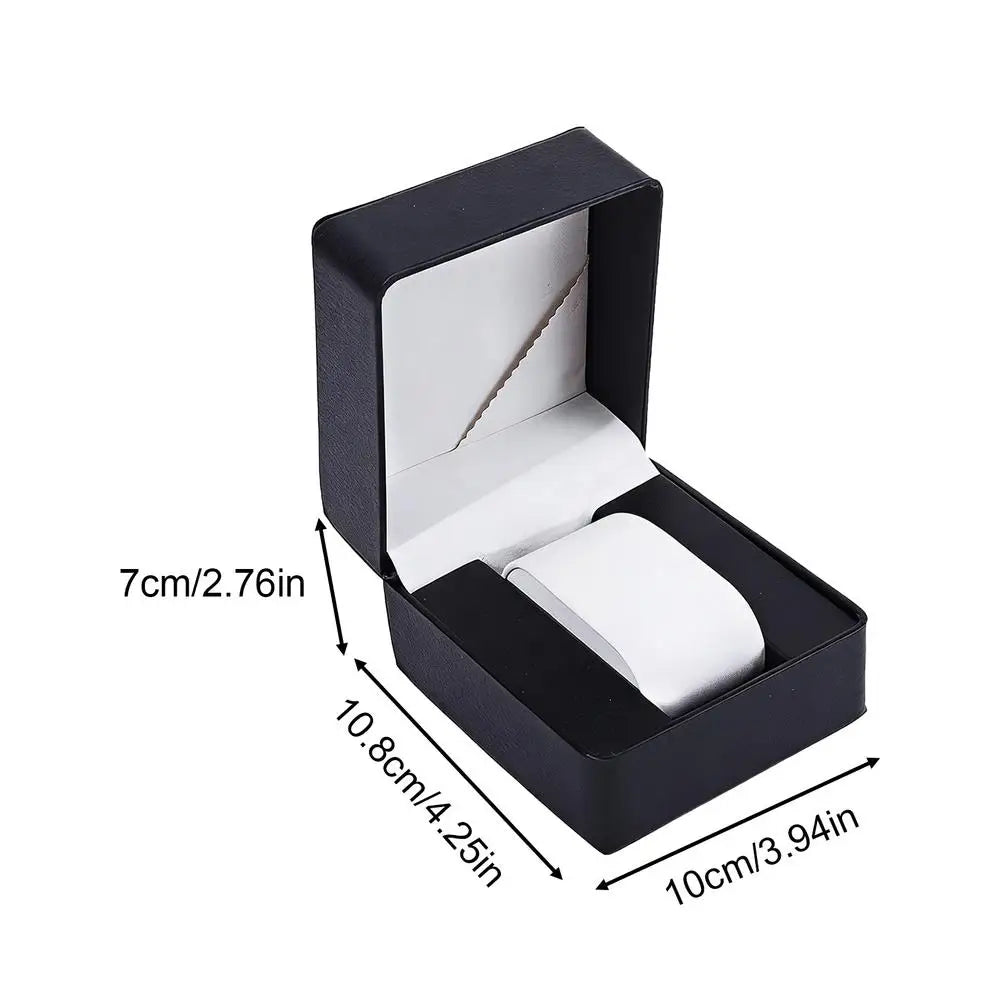 Watch Gift Box PU Leather Wristwatch Storage Case Watch Holder Box Display Case For Gift Jewelry Watch Organizer Storage Box Oasis Select Black only box