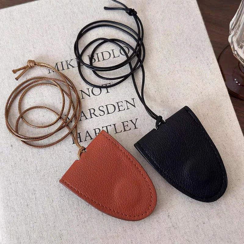Exquisite and Compact Magnetic Neck Hanging Glasses Bag Necklace Storage Bag Sunglasses Women's Pendant Oasis Select