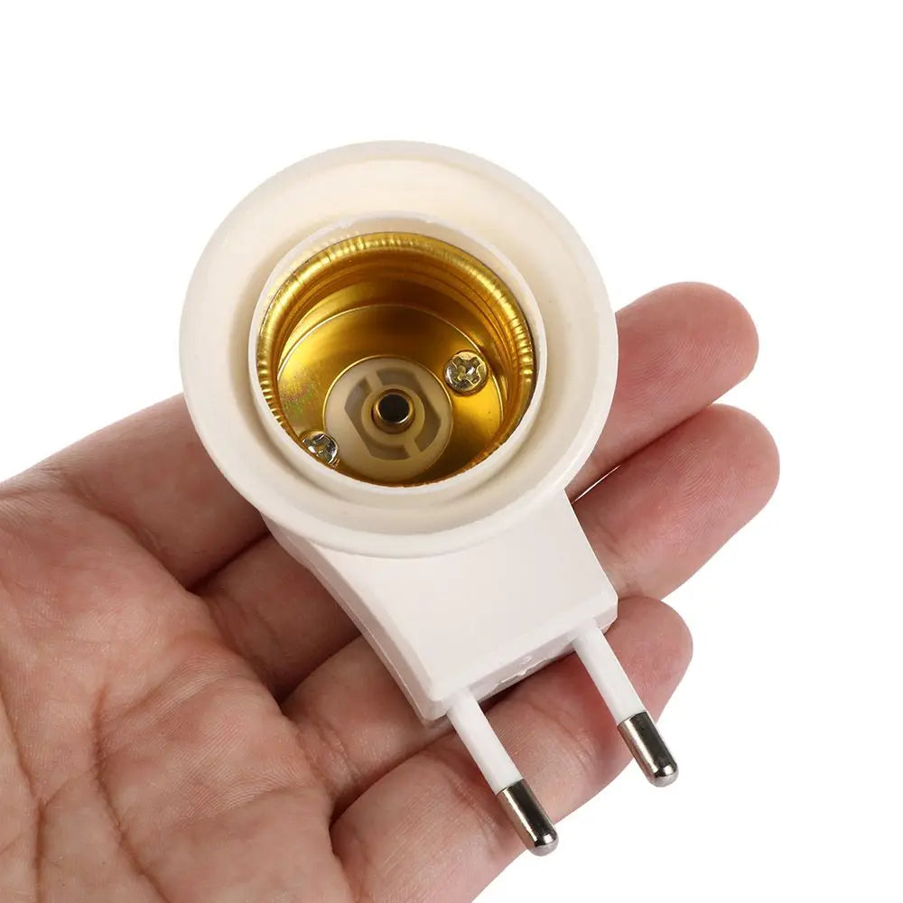 EU Plug to E27 Lamp Socket Adapter | On/Off Switch Lamp Socket Adapter Oasis Select