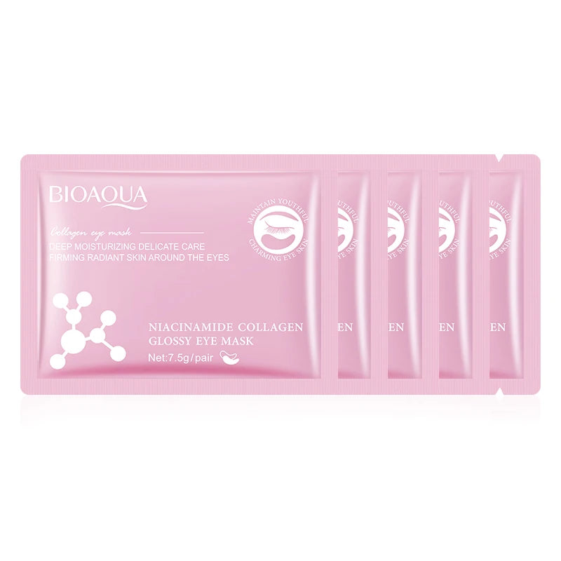 BIOAQUA Snail Collagen Eye Mask – Dark Circles & Anti-Aging Eye Treatment Mask Oasis Select Nicotinamide 5p