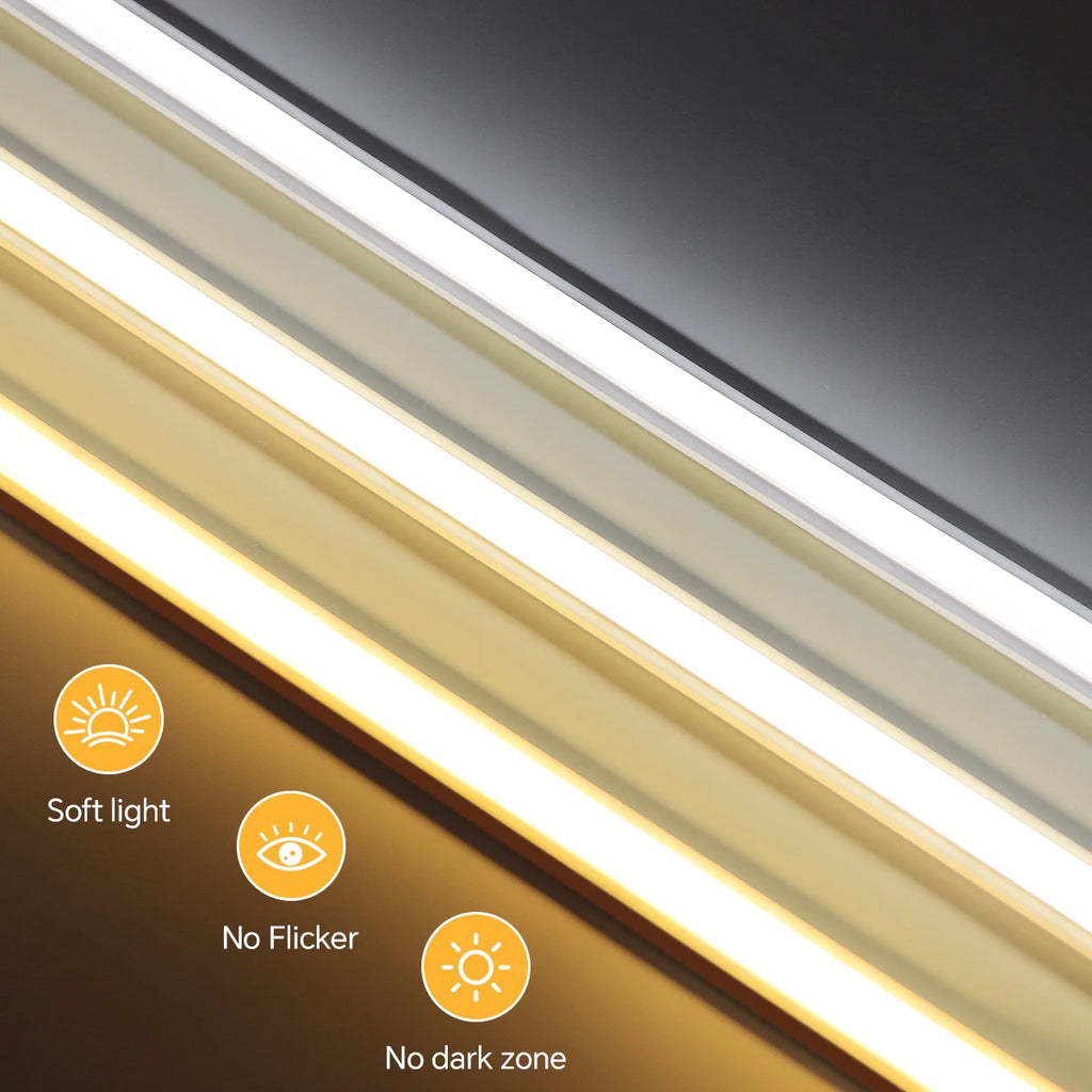Silicone COB Neon Strip Light 24V 1M-10M Ambient Light Cuttable DIY Super Brightness No Dark Zone,Transparent Nano Adhesive Tape Oasis Select