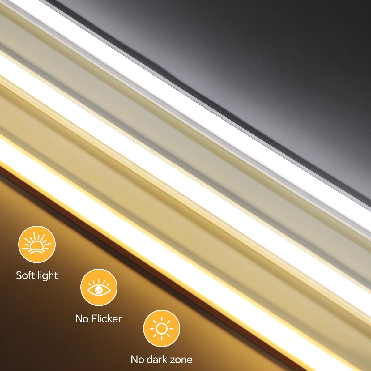 Silicone COB Neon Strip Light 24V 1M-10M Ambient Light Cuttable DIY Super Brightness No Dark Zone,Transparent Nano Adhesive Tape Oasis Select