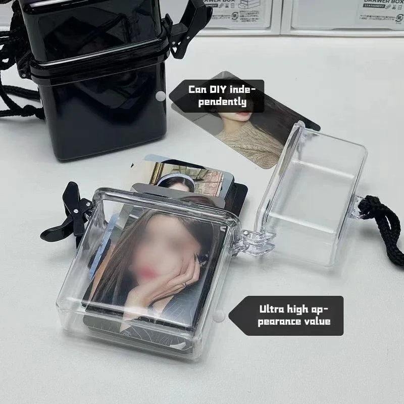 Ins Toploader Photocards Storage Box Kpop Idol Photo Card Holder Boxes Kawaii Album Case Container Portable sleeve storage box Oasis Select