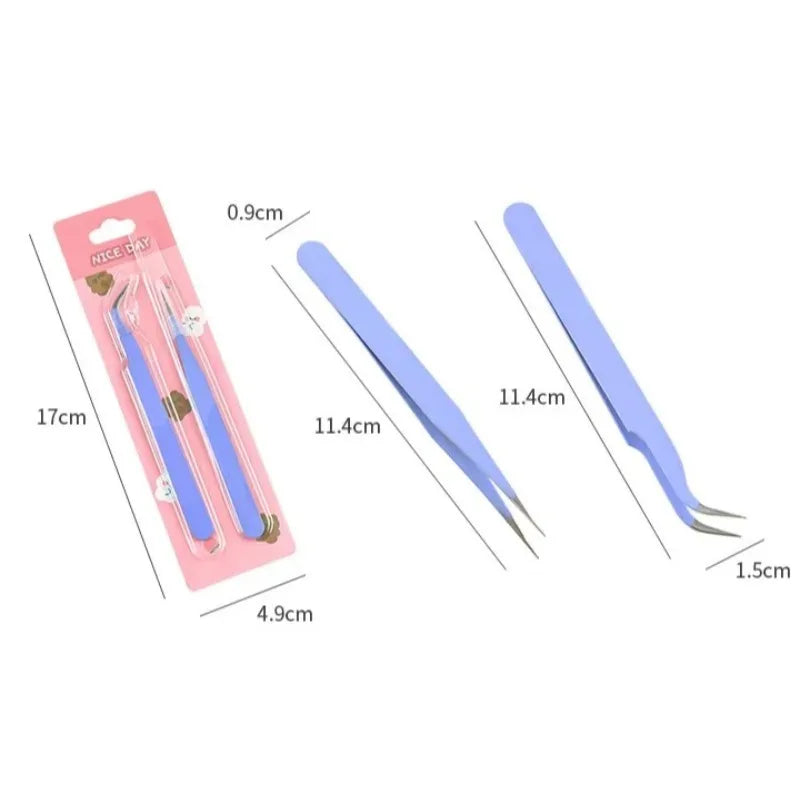 2pcs Tweezers Creative Macaroon Color Clip for DIY Decroative Journal Diary Scrapbook Sticker Tool Back To School Student Supply Oasis Select