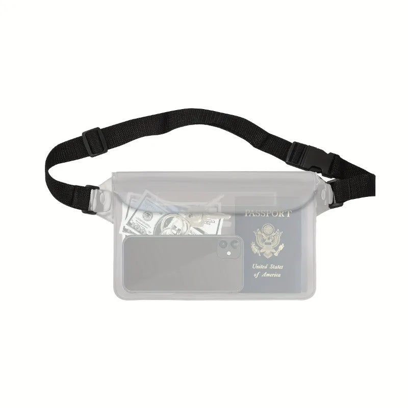 High Quality Waist Bag with Adjustable Strap, Suitable for Beach, Swimming, Diving, Rowing, Fishing Waterproof Belt Bag Oasis Select WHITE