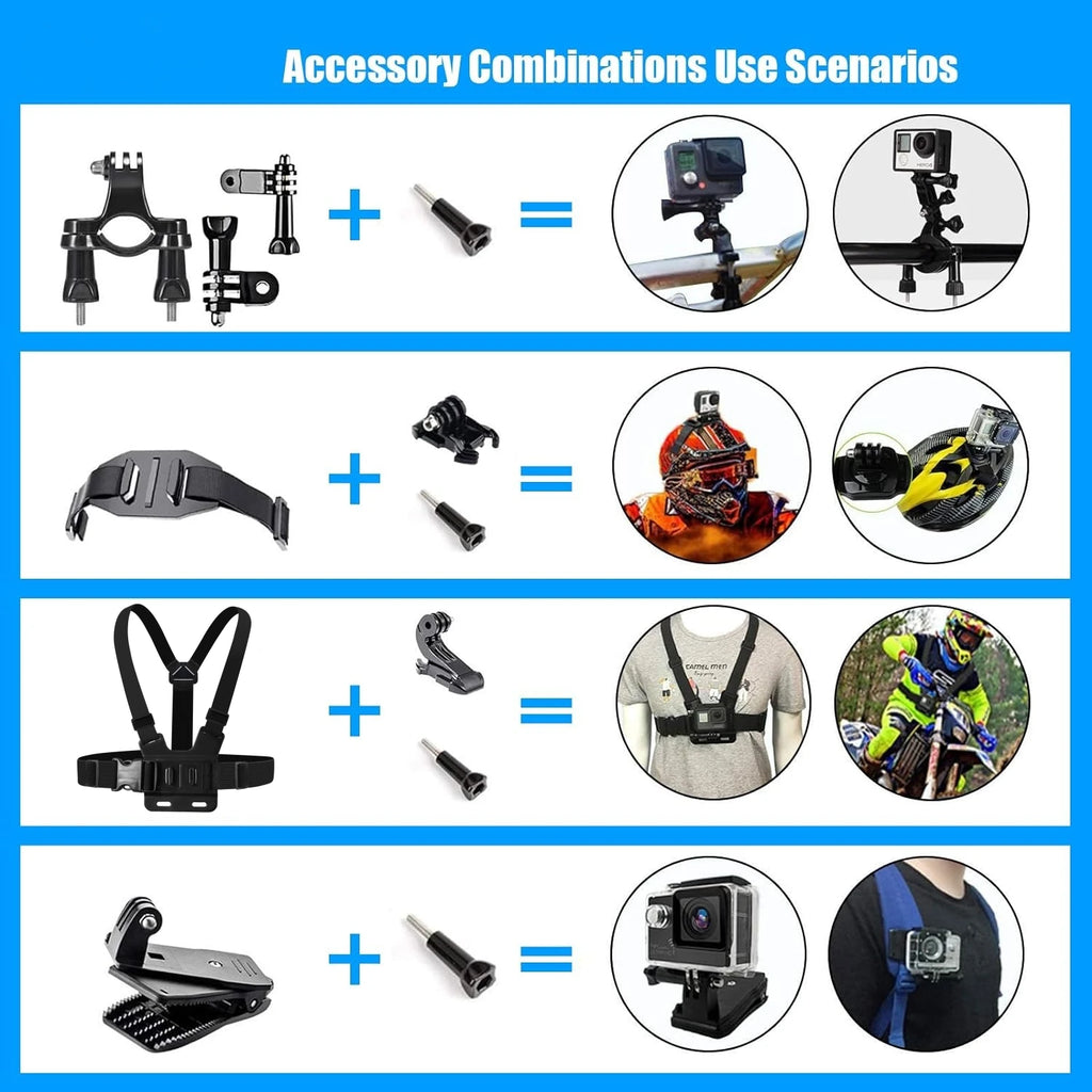 50-in-1 Action Camera Accessory Kit for GoPro, DJI & More