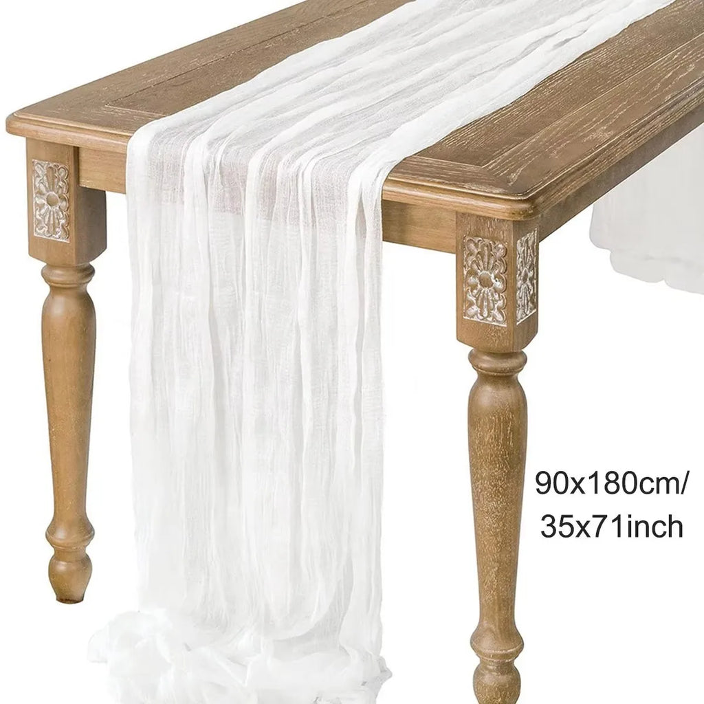 Sage Cheesecloth Gauze Table Runner – Wedding & Party Decor