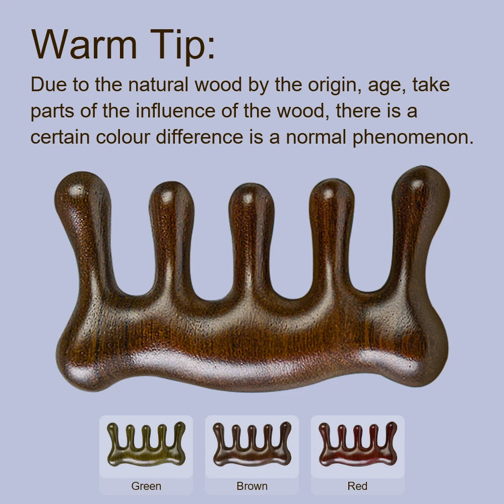 1pc Wooden Scalp Massager Sandalwood Wide Tooth Combs Wood Massage Comb & Sandalwood Comb for Luxurious Hair Care Oasis Select