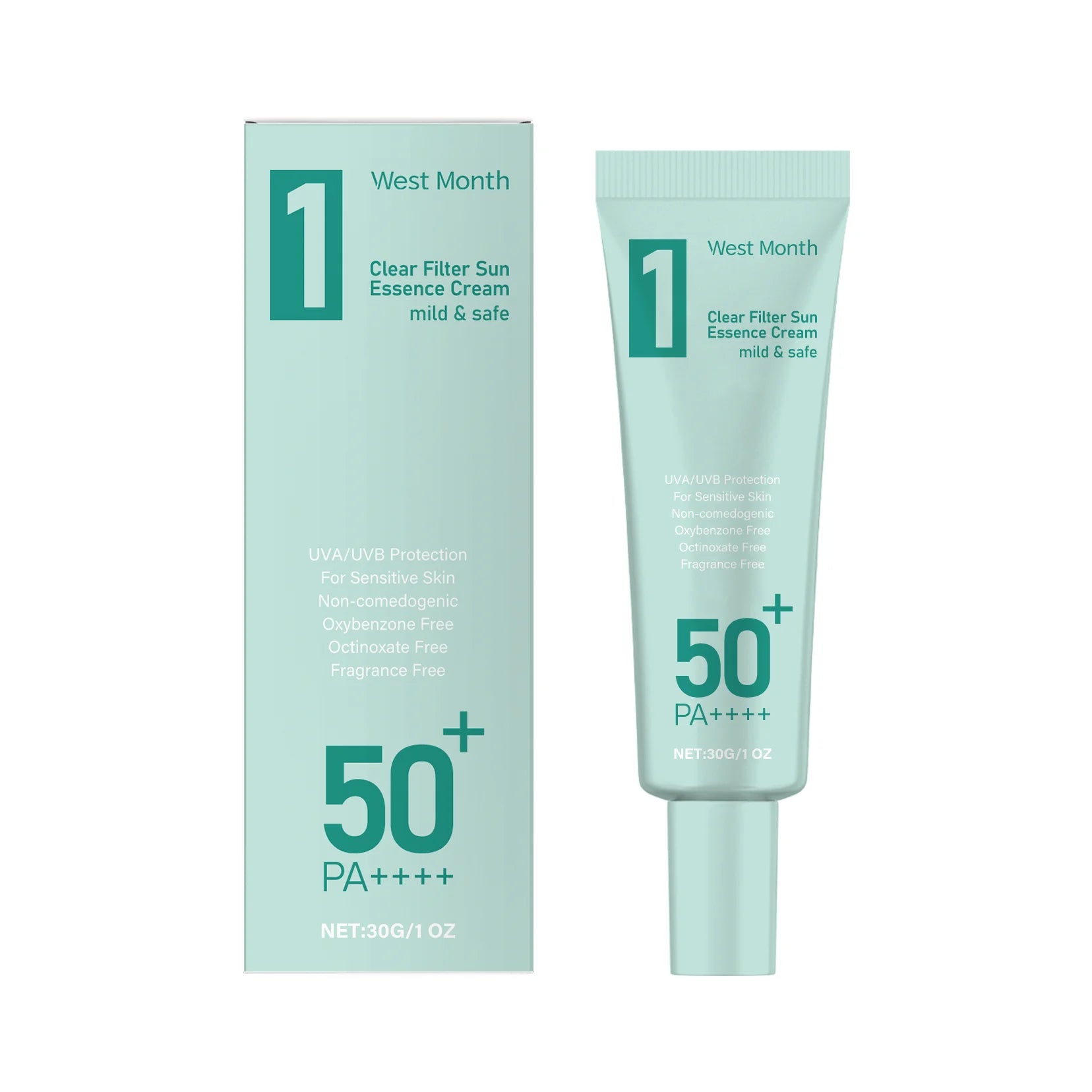 WEST MONTH SPF50 Sunscreen Broad Spectrum UV Defense Body Body Sunscreen Oasis Select 30g boxed