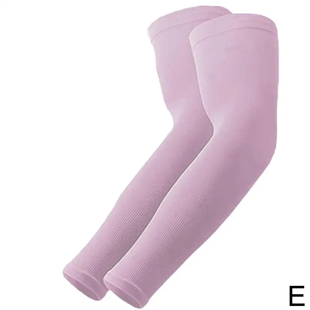 NEW Sports Arm Compression Sleeve Basketball Cycling Arm Warmer Summer Running UV Protection Volleyball Sunscreen Bands Oasis Select Purple