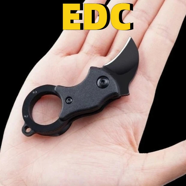 Camping small mini portable knife EDC keychain pocket stainless steel peeler fixed blade multifunctional tool with chain Oasis Select
