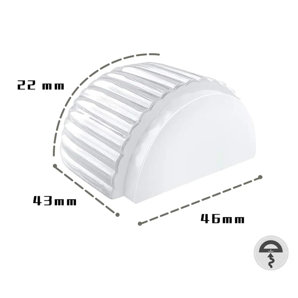 Clear Acrylic Door Stop – Self-Adhesive Wall & Floor Protector