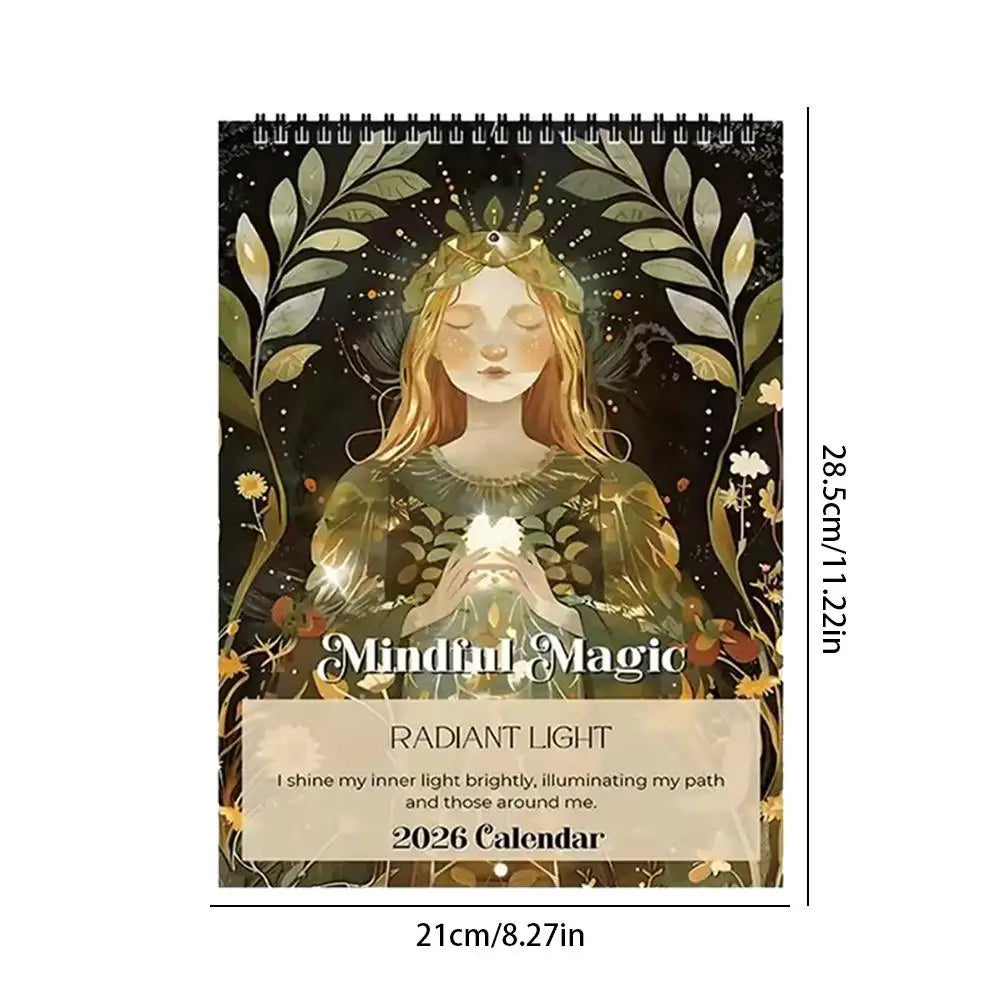 2026 Medieval Cat Mindful Magic Wall Calendar 12 Months Daily Weekly Monthly Agenda Schedule Organizer Planner Home Office Decor Oasis Select