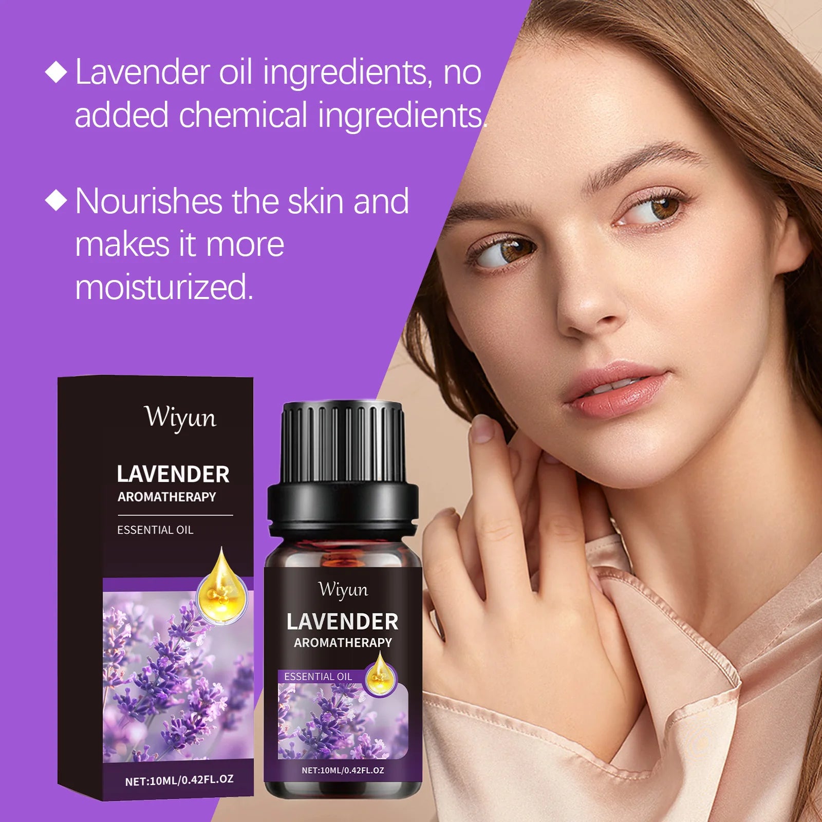 Lavender Essential Oil Moisturizing Nourishing Face Skin Hair Soft Shine Multi-functional Care Oil Oasis Select