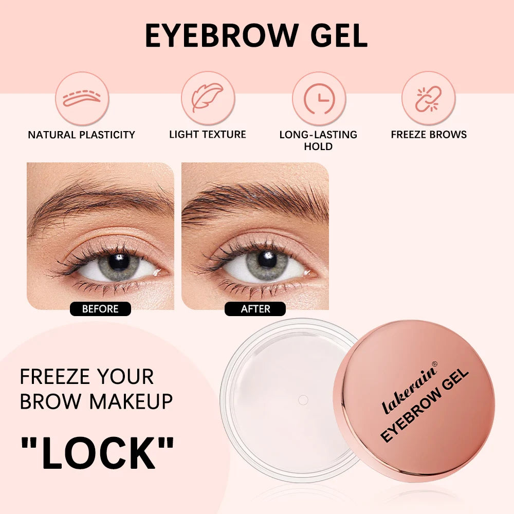 3D Waterproof Eyebrow Sculpting Gel & Brush – Natural Hold