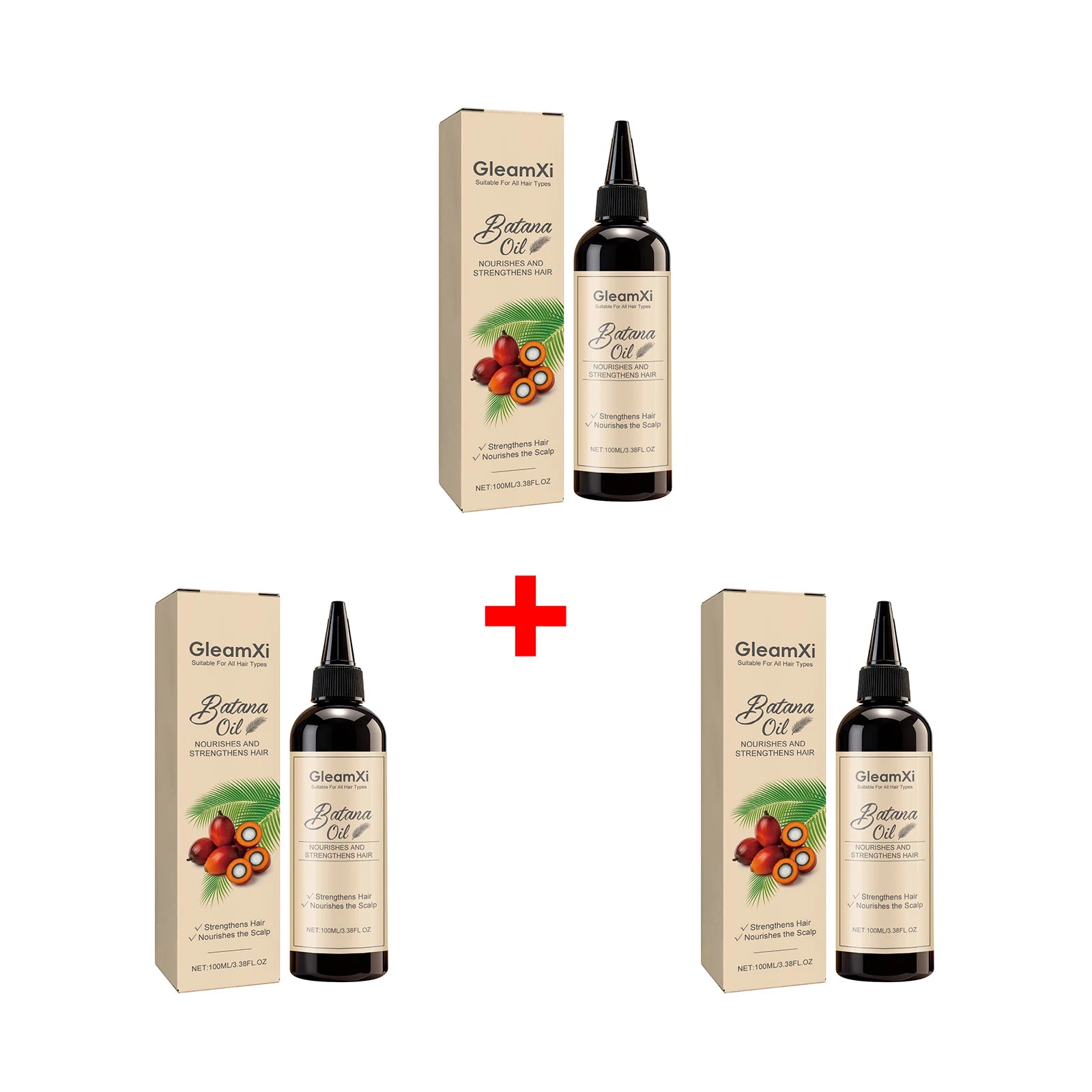 Batana Hair Care Essential Oil Reduce Hair Loss Strengthen Hair Nourish Scalp Anti Hair Frizz Increase Hair Elasticity Hair Care Oasis Select 3pcs
