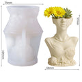 Girl Aromatherapy Gypsum Cup Mold DIY Drip Storage Cup Flowerpot Ornament Silicone Mold Oasis Select White