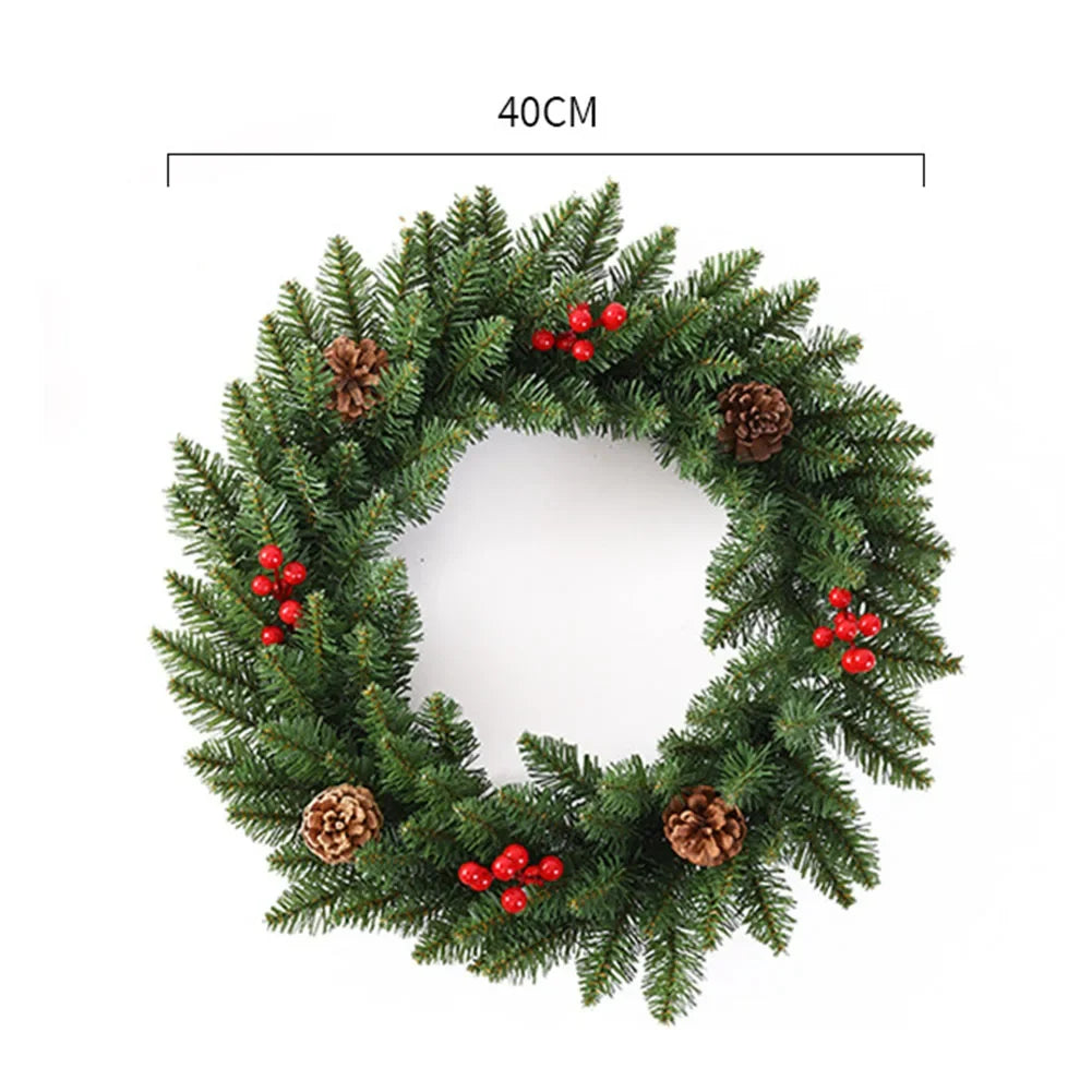 Artificial Christmas Pine Cones Wreath Door Hanging-Christmas-Decoration Party Household Wedding Party Decoration-Supplies Oasis Select