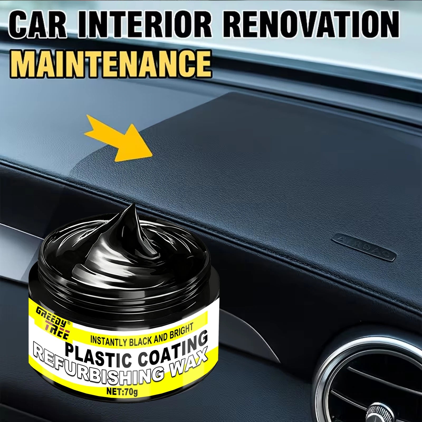 Car Plastic Restorer Cream – UV Protection & Shine | Trim & Bumpers Plastic Restorer Cream Oasis Select