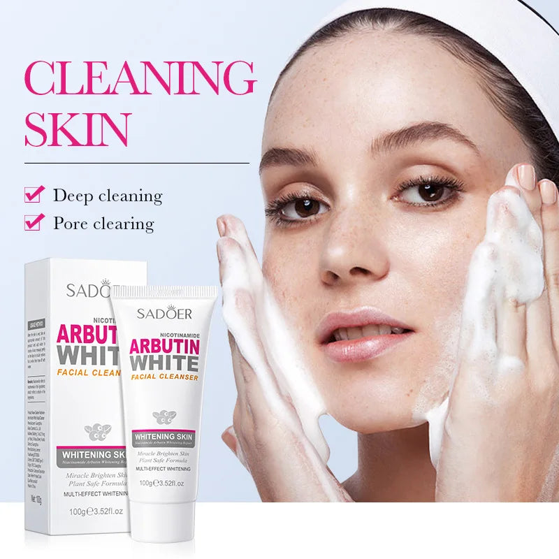 SADOER Niacinamide Arbutin Facial Cleanser – Oil Control Foam Facial Foam Cleanser Oasis Select Default Title