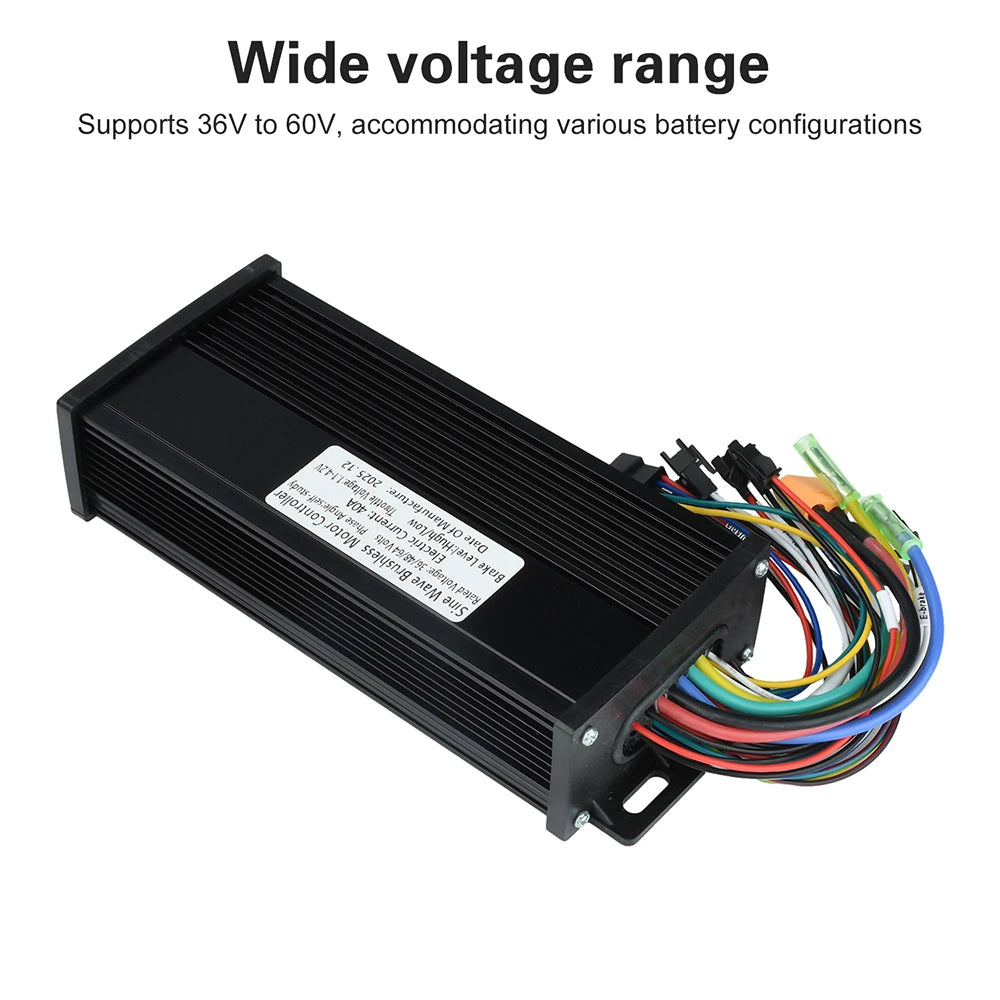 36V 48V 52V 60V 64V Sine Wave Brushless Motor Controller 1000W 2000W 40A For S866 V889 No. 2 protocol LCD Instrument E-bicycle Oasis Select