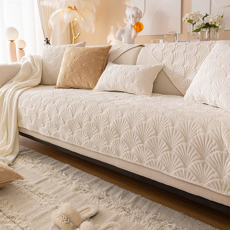 Nordic sofa cushion simple modern leather sofa cover non slip cushion four seasons universal sofa dust cover cover Oasis Select