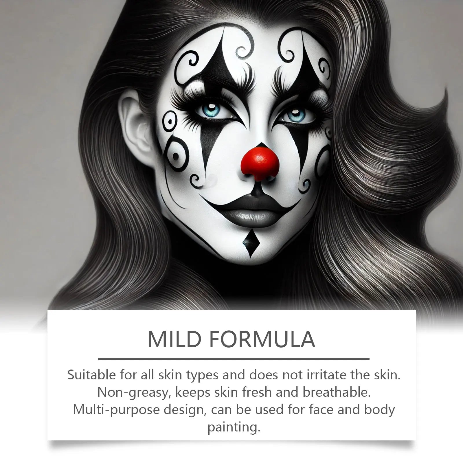 Halloween Body Paint Stick Set: Full-coverage body paint foundation, makeup, clown face paint Oasis Select