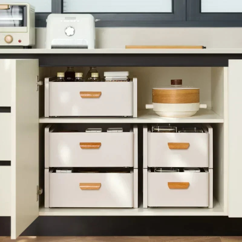 Multi-functional Kitchen Lower Sink Shelf Seasoning Dishes Pull-out Storage Box Sink Storage Rack Cabinet Pull Basket Layer Rack Oasis Select
