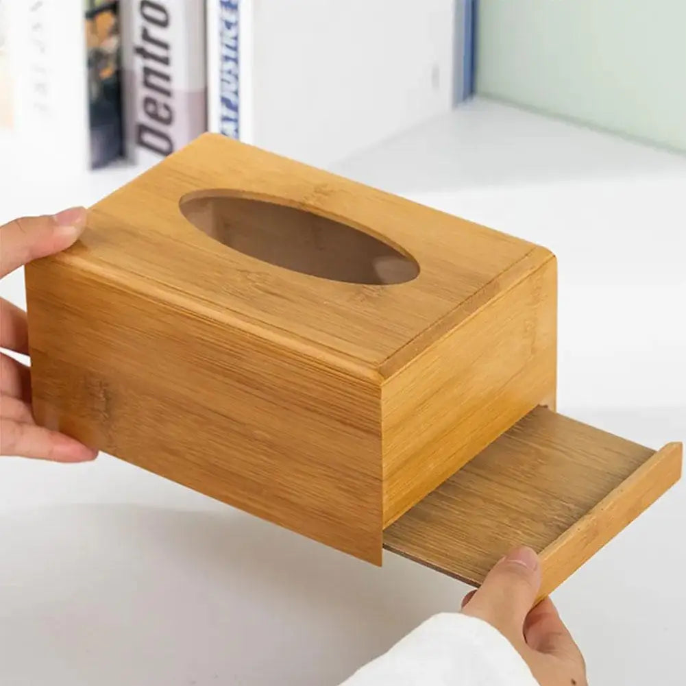 Bamboo Tissue Box Cover 23x12cm | Wooden Napkin Holder Tissue Box Cover Oasis Select