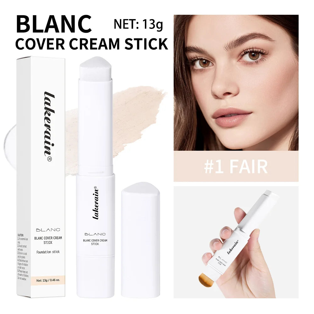 Foundation Stick Color Changing Foundation Detachable Brush Blanc Cover Cream Stick High Coverage Smoothly Blending Base Makeup Oasis Select 01 Fair
