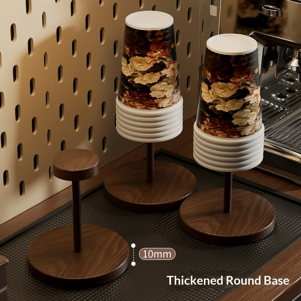 Wooden Cup Dispenser Holder For Paper Coffee Tea Kitchen Countertop Organizer Stand Washing Basket Produce Bowl 2026 Oasis Select