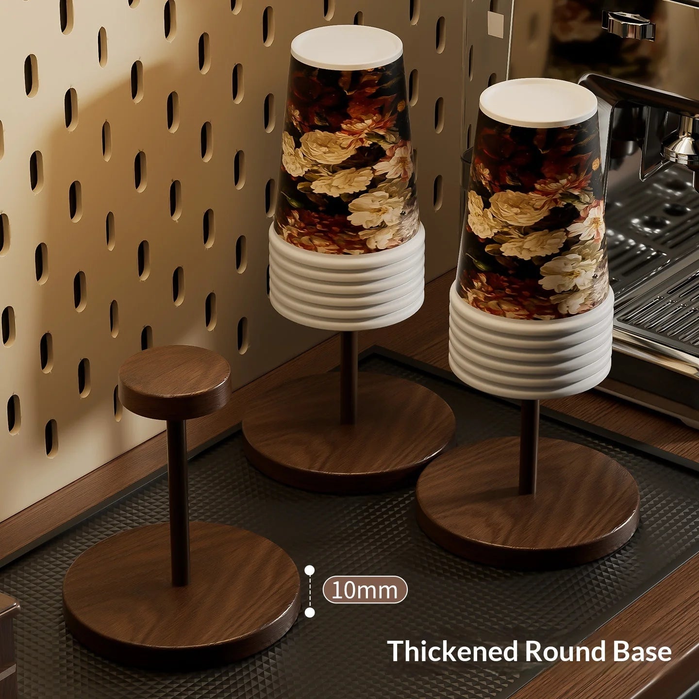Wooden Cup Dispenser Holder For Paper Coffee Tea Kitchen Countertop Organizer Stand Washing Basket Produce Bowl 2026 Oasis Select