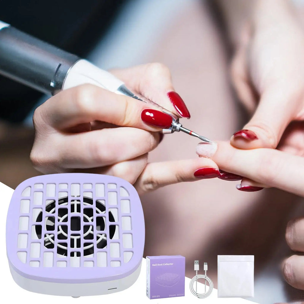 Nail Vacuum Dust Collector Low Noise Nail Fan Dust Collector Powerful Suction Cleaner Manicure Tools for Beginner Home Salon Oasis Select
